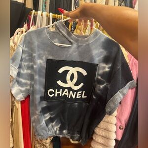Blue Chanel sweater top